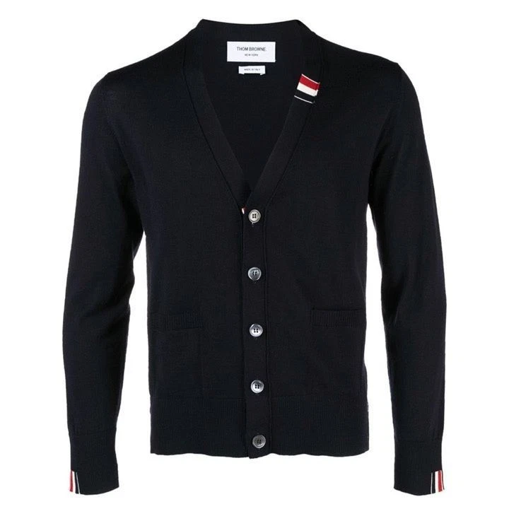Thom Browne Cardi Lana Merino Navy 140764770