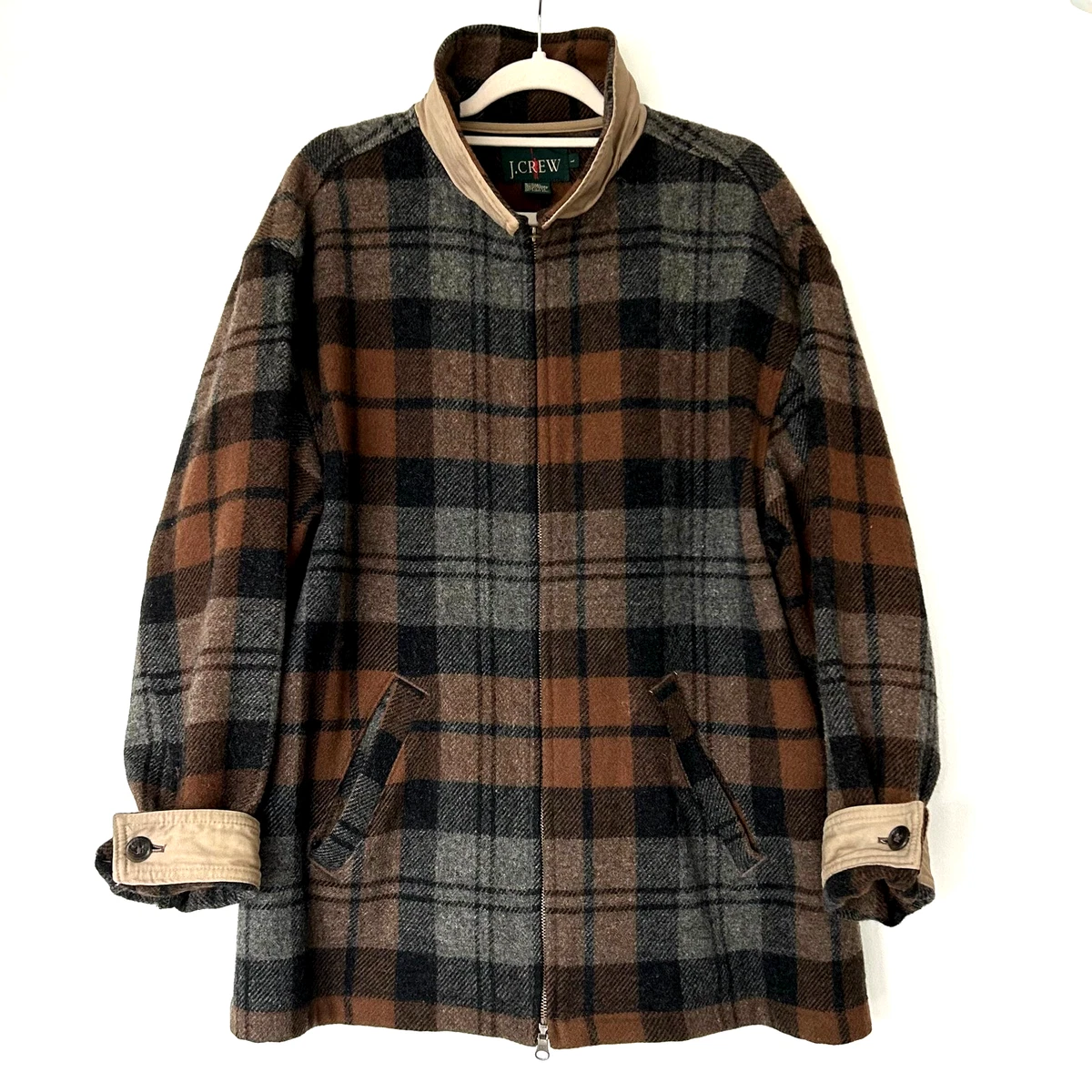 ジャケット・アウター 90's J.Crew Tartan Check Wool Coat M j crew plaid jacket products for sale | eBay