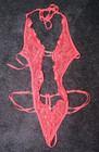 AvidRove L red stretchy lace one piece sexy skimpy bodysuit nnt — photo 2