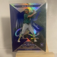 Nick Kurtz 2025 Panini Crusade (RC,SP) Rookie Blue & Green Crusade #69 A’s