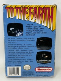 NES Nintendo - To the Earth - CIB Complete in Box - Zapper Game - Tested