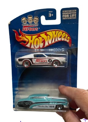 #ad #ad Hot Wheels Pepboys 2 Pack Mustang White Redline 2001 Licensed Die Cast READ $12.00
