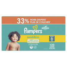 Pampers Swaddlers Active Baby Diaper, Ultra Value Pack, Size 6