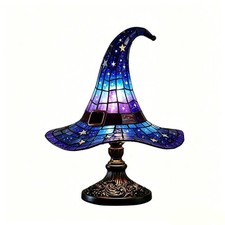 Halloween Tabletop Witch Hat Light With Soft Decorative Lighting