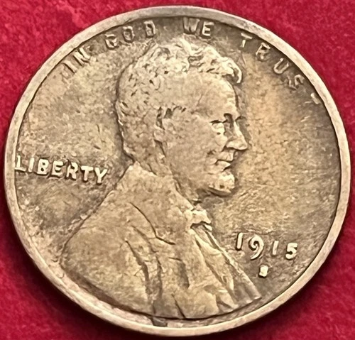 1915-S Lincoln Wheat Cent Scarce San Francisco Issue VG/F Details JC1340