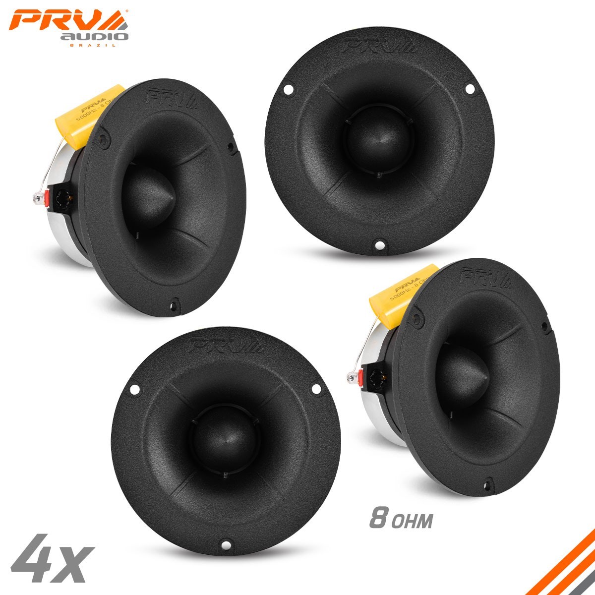4x PRV Audio TW500My-Nd Bullet Neodymium 4” Pro Tweeter 8 Ohm Neo