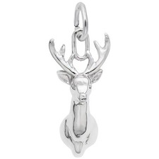 Sterling Silver Deerhead Charm