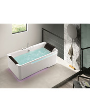 Vasca Idromassaggio Rettangolare 175x85cm Due Posti Riscaldatore Led Full Sicora