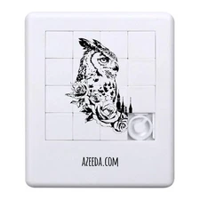 'Owl with Roses' Sliding Puzzle (PZ00036645)