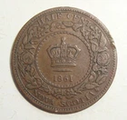Photo of a Canada Half Cent coin from an eBay sale