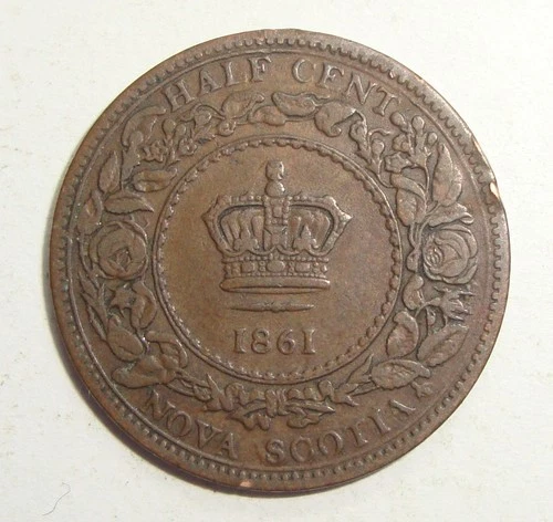 Photo of a 1861 Canada Half Cent from an eBay listing that sold on Apr 26, 2026