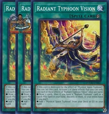 Yugioh! 3x Radiant Typhoon Vision DOOD-EN063 Common 1st Ed NM