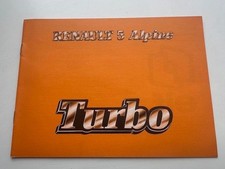 INSTRUKTIEBOEKJE RENAULT 5 Alpine Turbo NEGEN  Neuf Notice Néerrlandais