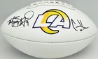 Matthew Stafford & Cooper Kupp Signed Rams White Logo Football Fanatics Holo
