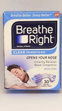 Breathe Right Clear Nasal Strips, Small/Medium - 30 Count