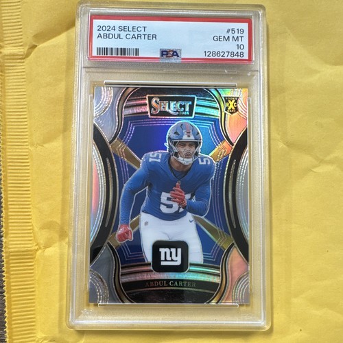 Panini 2024 Select 2025 XRC Prizm Abdul Carter Giants #519 RC PSA 10 Cert
