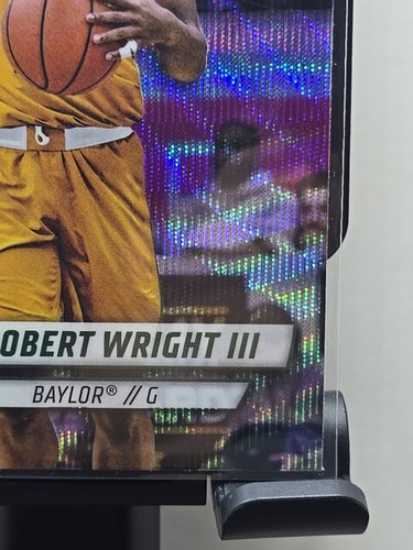 Robert Wright III 1ª Ola Negra 2024-25 Bowman Chrome University #15 Baylor - Imagen 4 de 6