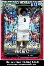 2024-25 Topps Chrome Taylor Hendricks #31 Jazz Magenta Speckle Refractor /350 