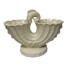 1940s Maruhon Ware Double Vase Planter Art Pottery Hand Painted Ceramic Japan