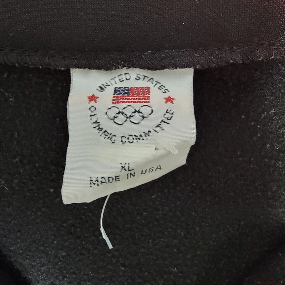 Vintage Black USA Olympic Committee 1984 Los Angeles Track Jacket Sz XL Athletic - Image 4 of 4