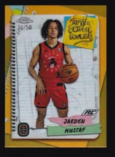 2023-24 Topps Chrome OTE - After School Rules #ASR-2 Jaeden Mustaf Gold /50