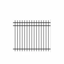 Barrette Outdoor Living Fence Panel 5' H x 6' W Standard-Duty Aluminum Black