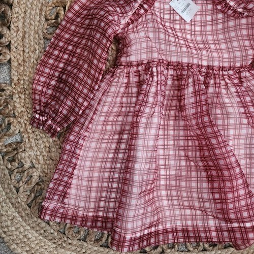 J. Crew Girls Fairy Tale Mini Dress In Organza Red Plaid Little Girl Size 8 NWT - Picture 5 of 12