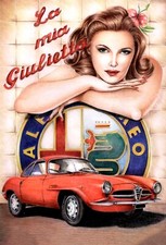 Poster Manifesto Locandina Pubblicitaria Stampa Vintage Automobili Alfa Romeo