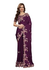 Women's Rangoli Silk Embroidery Saree with Unstitch Blouse Piece