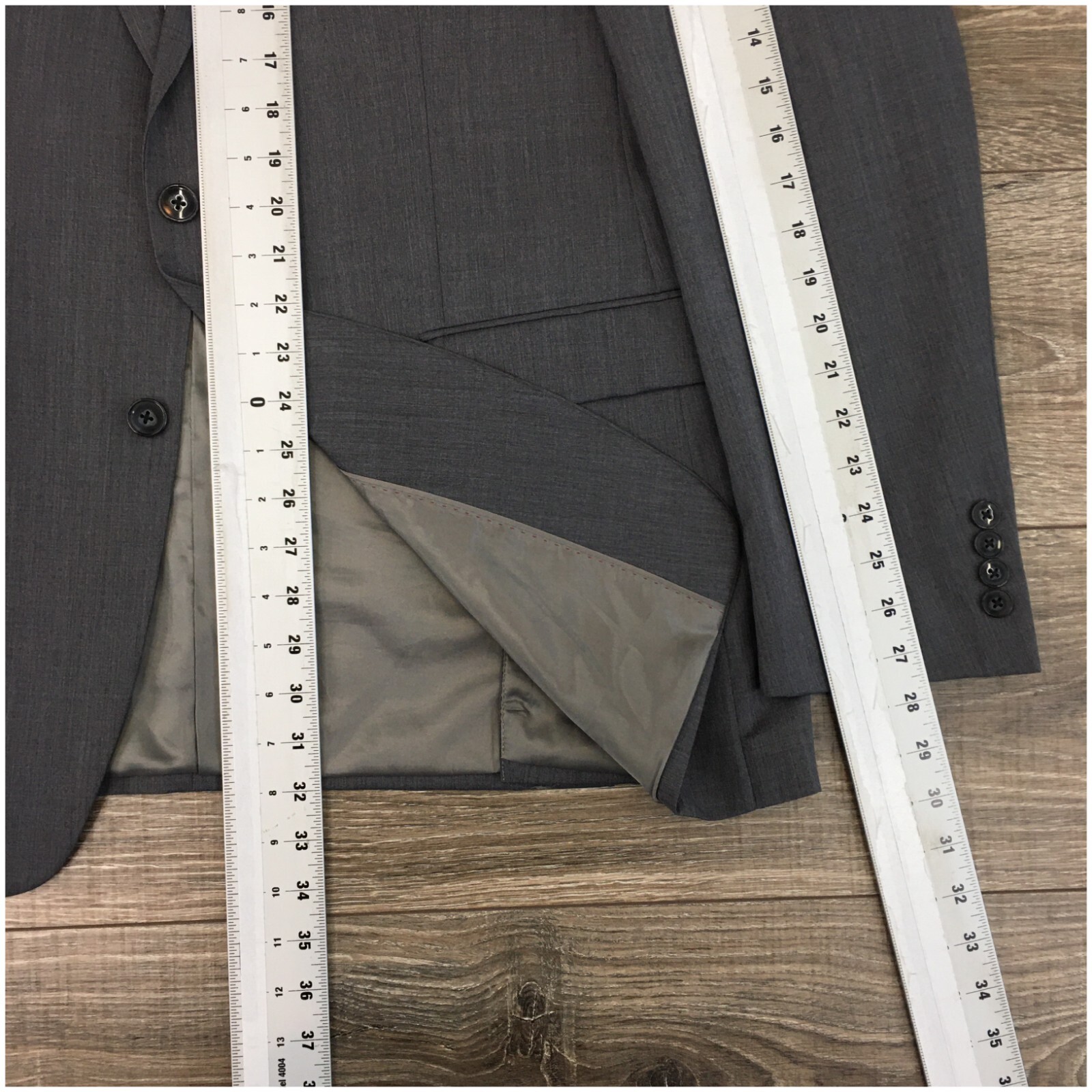 Calvin Klein Mens Blazer Sport Coat Two Button Casual Jacket 46L Slim Wool Suits
