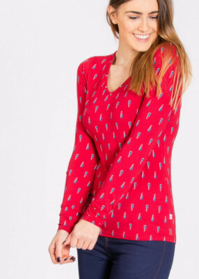 Blutsgeschwister Damen Langarm Shirt first class longsie lipstick love Neuware