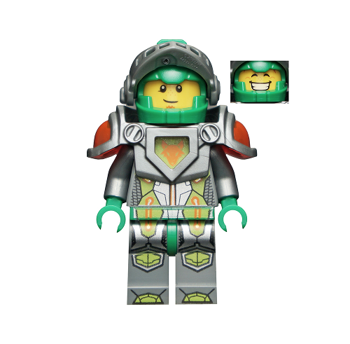 Lego Aaron 70317 Flat Silver Visor, 2 Clips on Back Nexo Knights