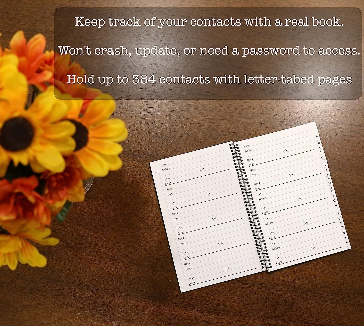 Iconikal Address and Telephone Book, Black, 8 x 5 inches eBay