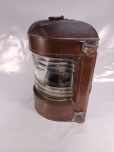 Very large antique heavy copper ships light Peters and Bey Hamburg - Picture 2 of 16