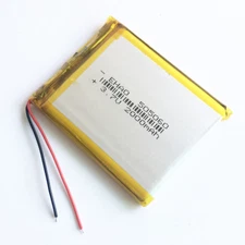 3.7V 2000mAh Li polymer Rechargeable Battery For Camera Cellphone GPS DVD 505060