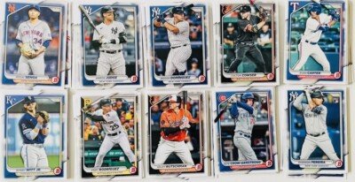 2024 Bowman Baseball Cards set #1-#100 Plus 15 Lunar Glow Inserts - see Pics
