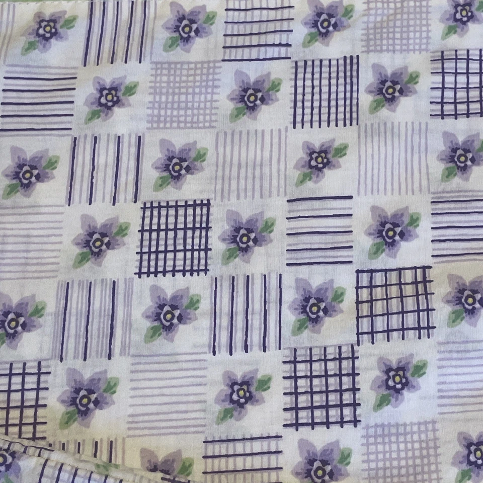 Sábana plana doble Westpoint Stevens vintage y 2 fundas de almohada púrpura Cottagecore Foto 3 de 4