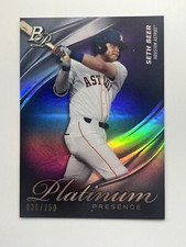 2019 Bowman Platinum Purple Platinum Presence #PP-5 Seth Beer /250 Astros Card