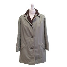 Vintage Coat Jacket Grenfell Green Fleece Lined Rever Collar 60s