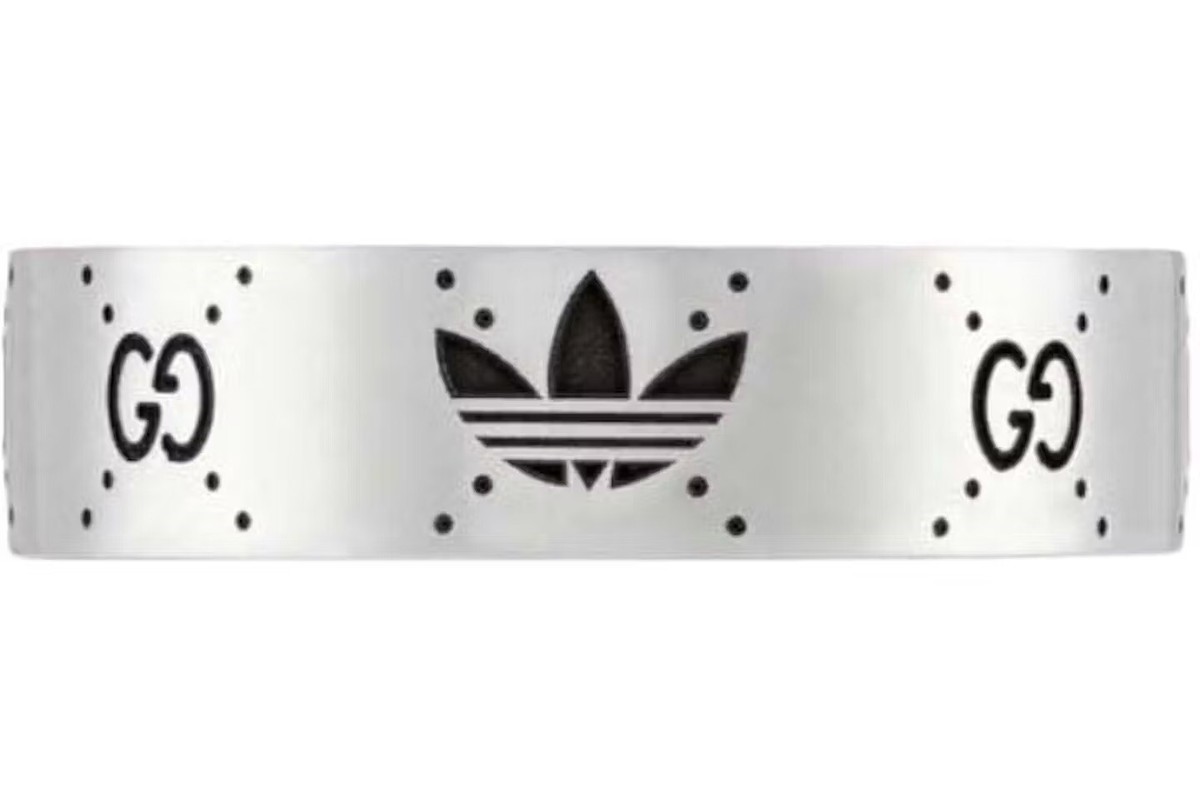 Gucci x Adidas Engraved Interlocking G Ring Ag 925 | eBay