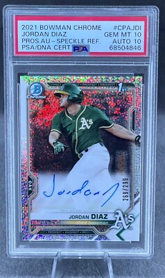 2021 Bowman Chrome Prospect Speckle Refractor 269&frasl;299 Jordan Diaz #CPA-JDI  Auto | eBay