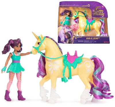 Unicorn Academy, Ava & Leaf Set with 2 Riding Accessories & Hair Styling Tool...