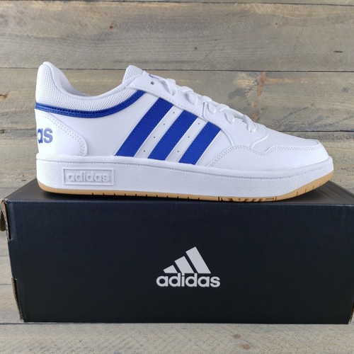 adidas Men's Hoops 3.0 Low Classic Vintage Athletic Casual Shoes White