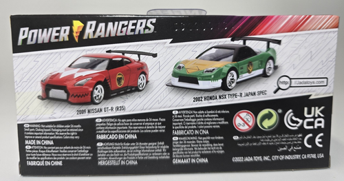 JADA Power Rangers 2002 Honda NSX & 2009 Nissan GT-R R35 Red Green New Bundle - Picture 8 of 10