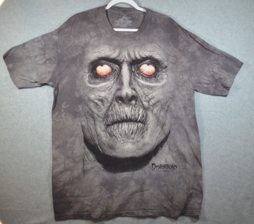 Scary Face Halloween T-Shirt Dark Green Glow Neon Shine-T-Shirt – Managatee