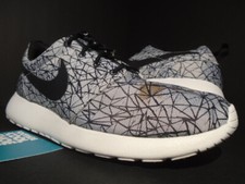 NIKE ROSHE RUN ROSHERUN GPX PREMIUM GEOMETRIC WHITE BLACK GREY 631751-100 8.5