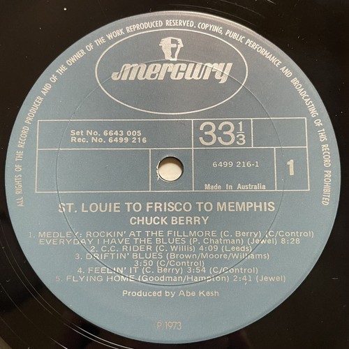 Chuck Berry St Louie To Frisco To Memphis Vinyl Record 2x 12” 33RPM Mercury 1973 - Picture 2 of 24