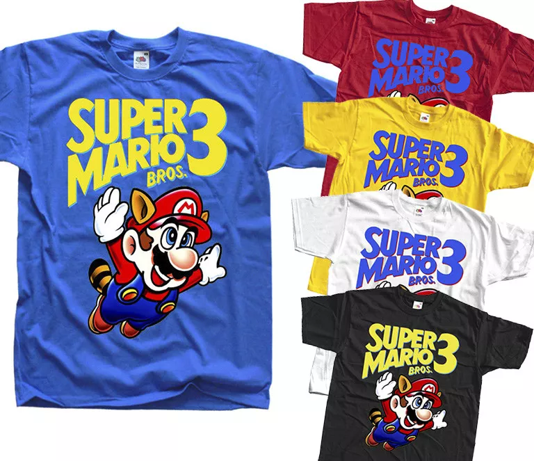 SUPER MARIO BROS 3 Nes T shirt YELLOW Arcade Famicom NINTENDO