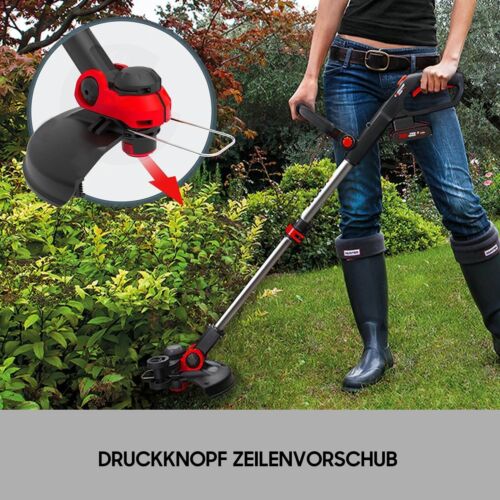 Akku-Rasentrimmer Akku Rasentrimmer, 21V/2Ah, mit Ladegerät, Akku, Ersatzmesser, - Bild 5 von 8