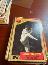 1987 Topps Record Breaker #5 DAVE RIGHETTI New York Yankees